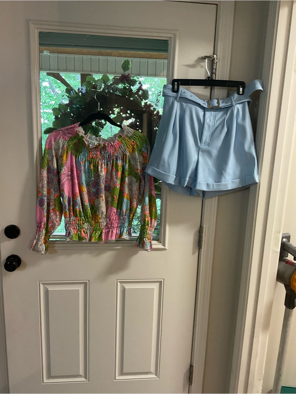 JB by Julie Brown Multicolor Floral Smocked Crop Top